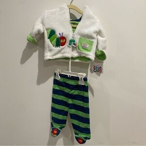 Y2K RARE Vintage Very Hungry Caterpillar NWT 0-3M 2 Piece Set